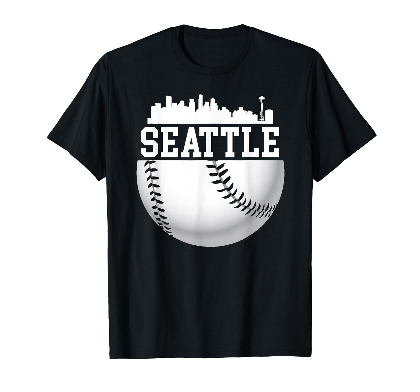 Vintage Downtown Seattle Shirt Baseball Retro Washington T-Shirt