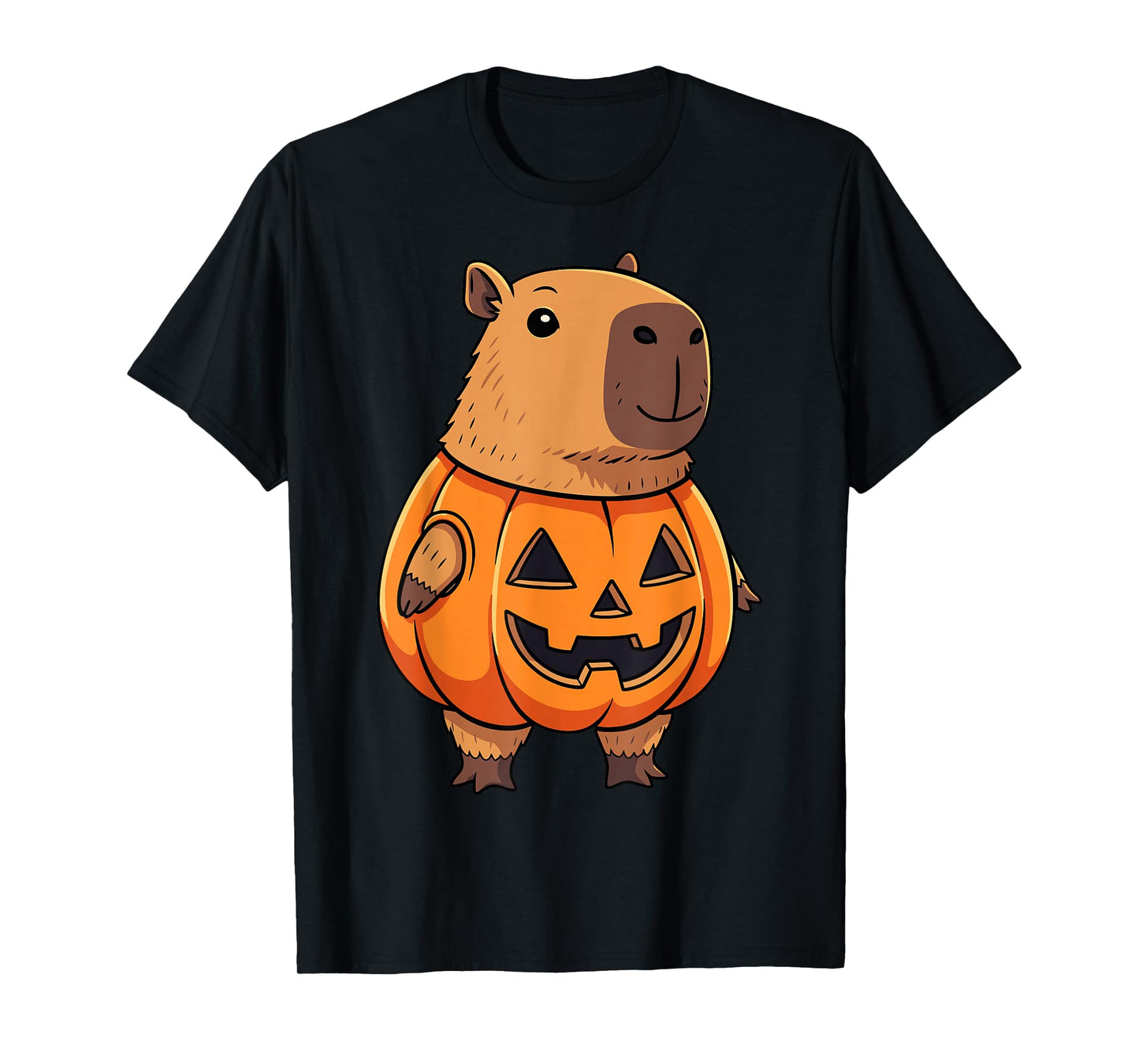 Halloween Capybara Funny Pumpkin Costume T-Shirt