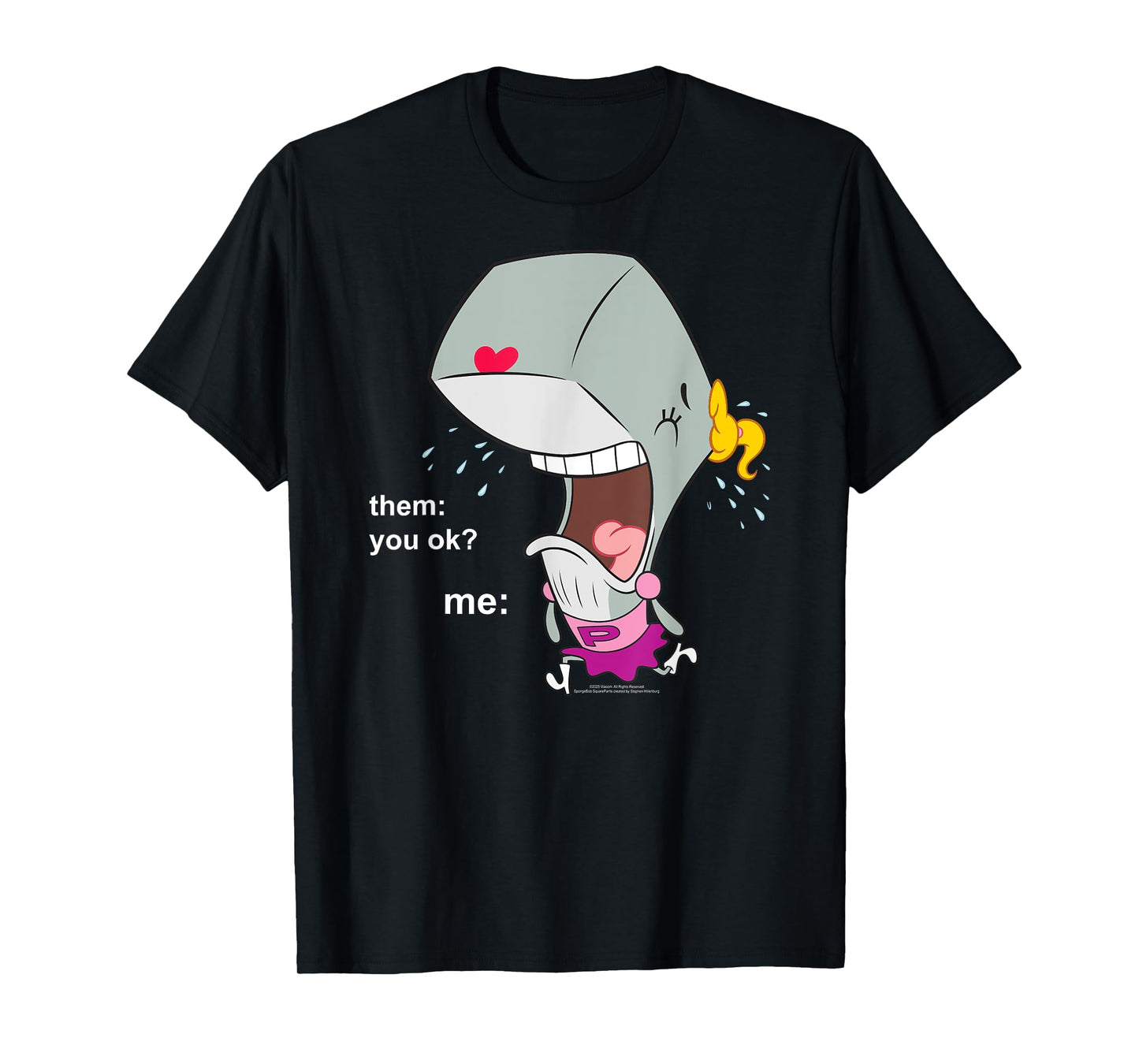 SpongeBob SquarePants Pearl Crying Meme Cartoon T-Shirt
