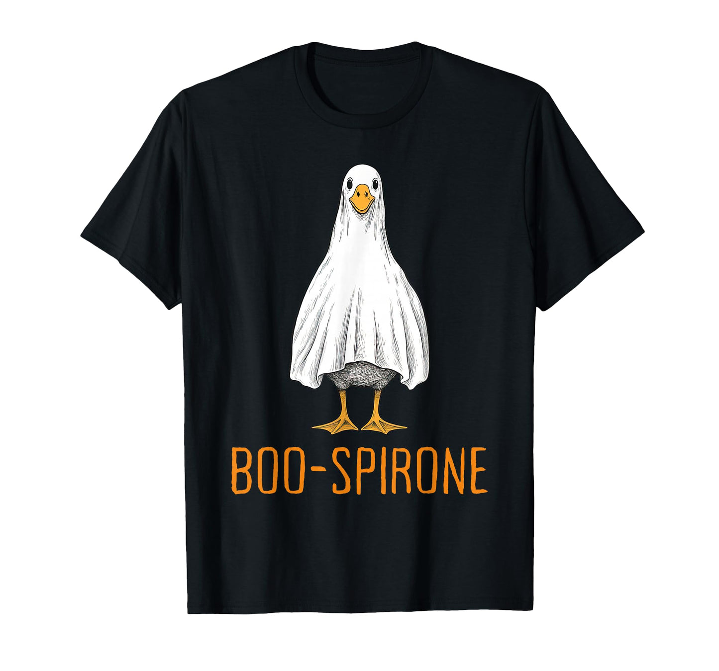 Boo-spirone Duck Ghost Pharmacy Halloween Pharmacist Tech T-Shirt