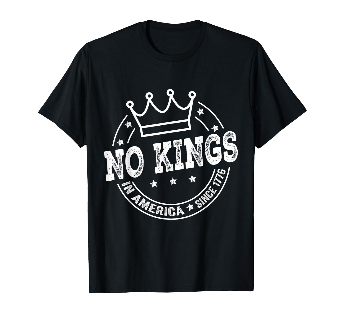 No Kings in America Vintage Patriotic No Kings T-Shirt