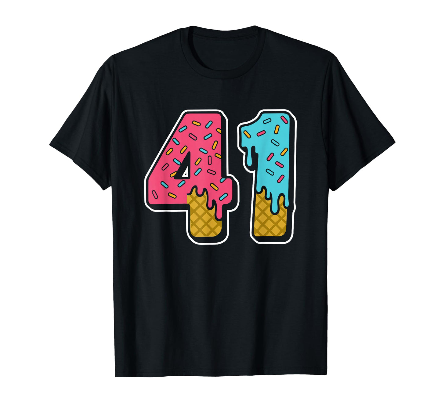 41 Ice Cream Drip Meme Forty One Four Gen Alpha Slang T-Shirt