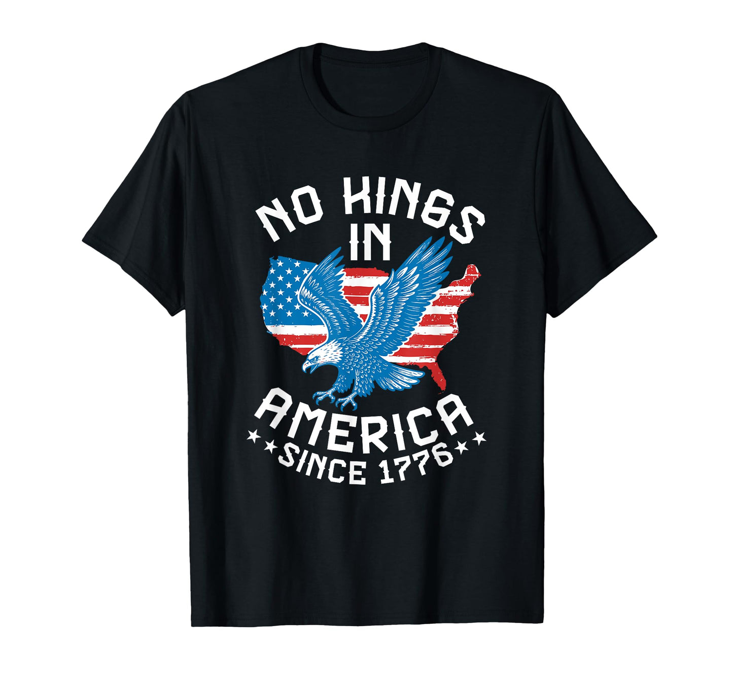 No Kings in America flag Protest Save Democracy Democrat T-Shirt