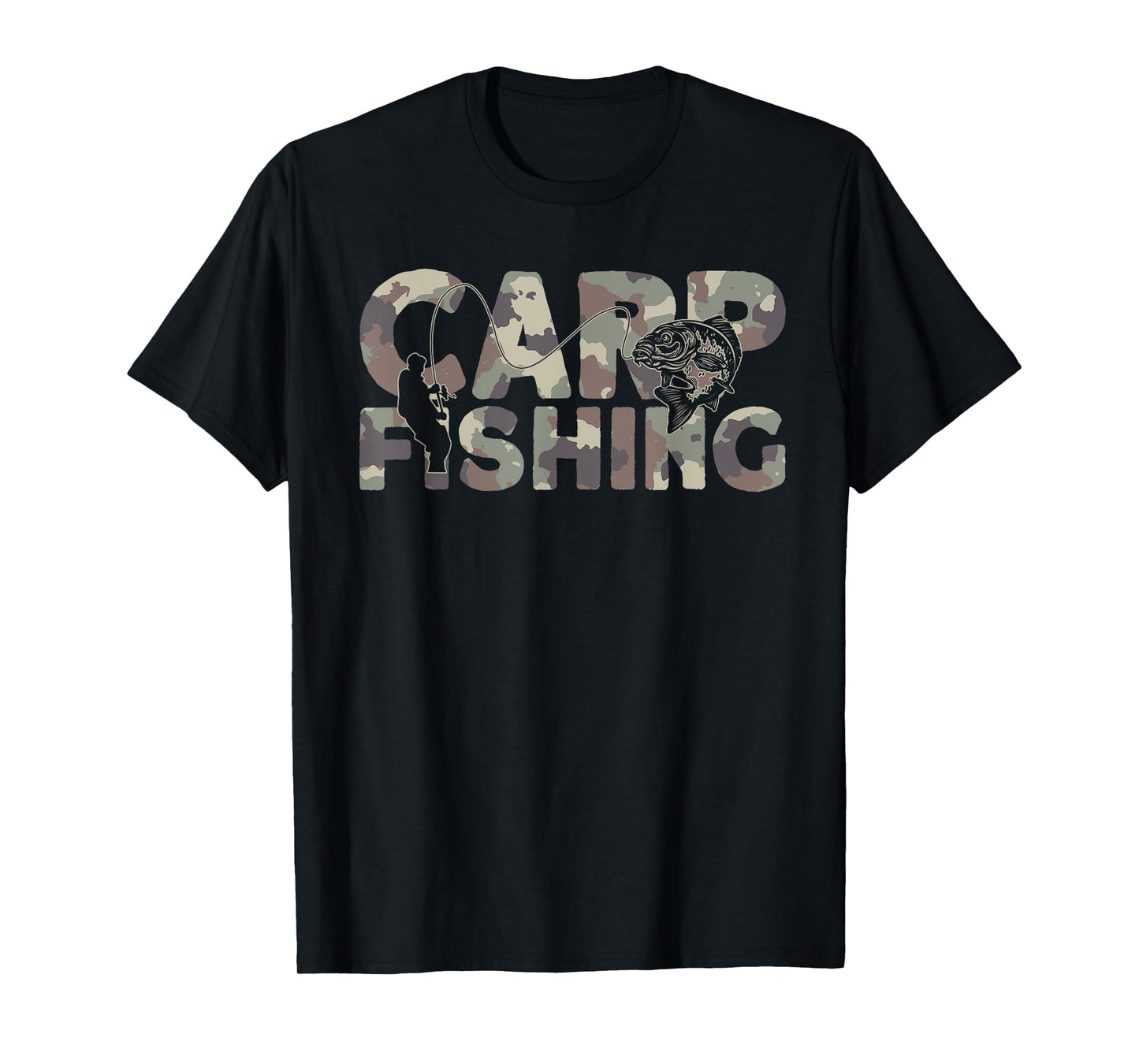 Carp Fisherman Camouflage Carp Fishing T-Shirt