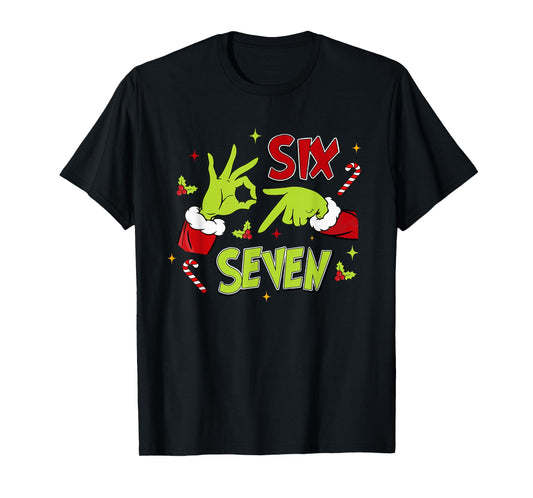 67 Meme Humor 6-7 Funny Six Seven Christmas T-Shirt