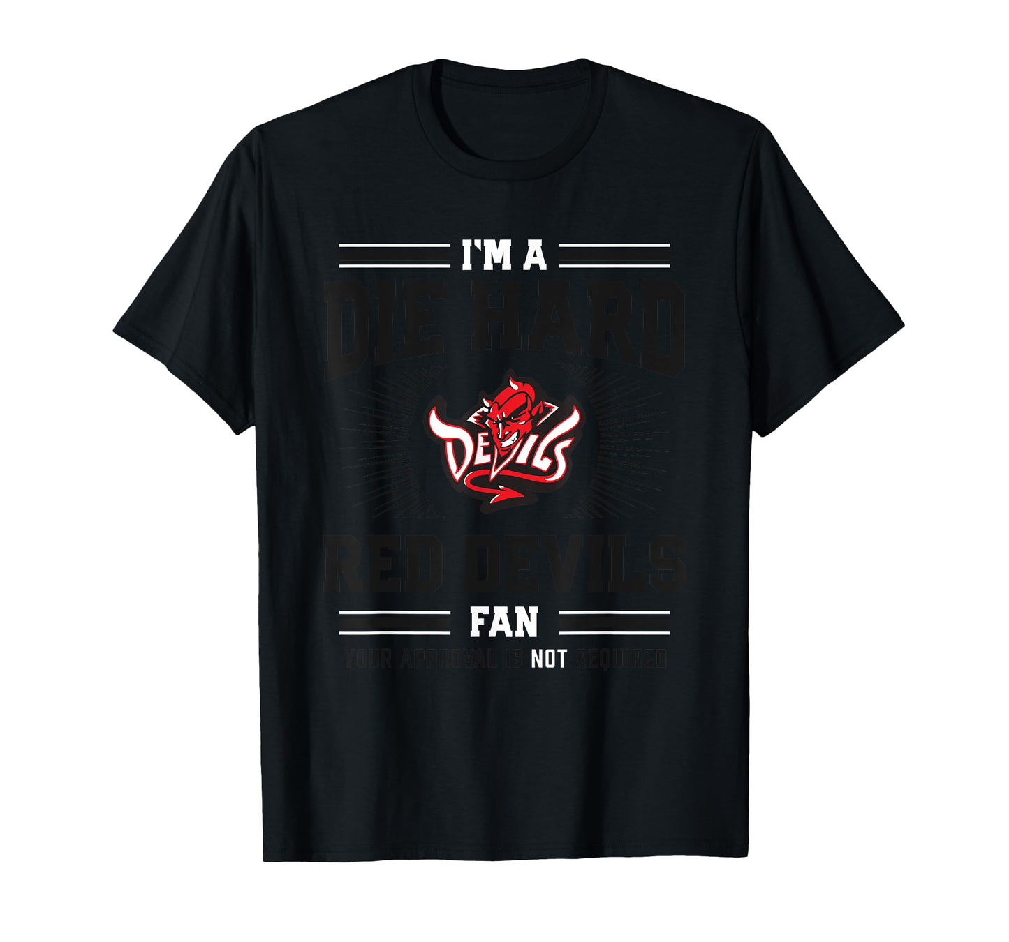 Central Red Devils Logo Die Hard Fan HS T-Shirt