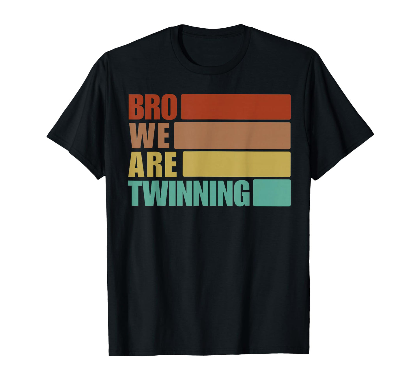 Bro We're Twinning Boys Twin Day Spirit Week Funny Kids 70s T-Shirt