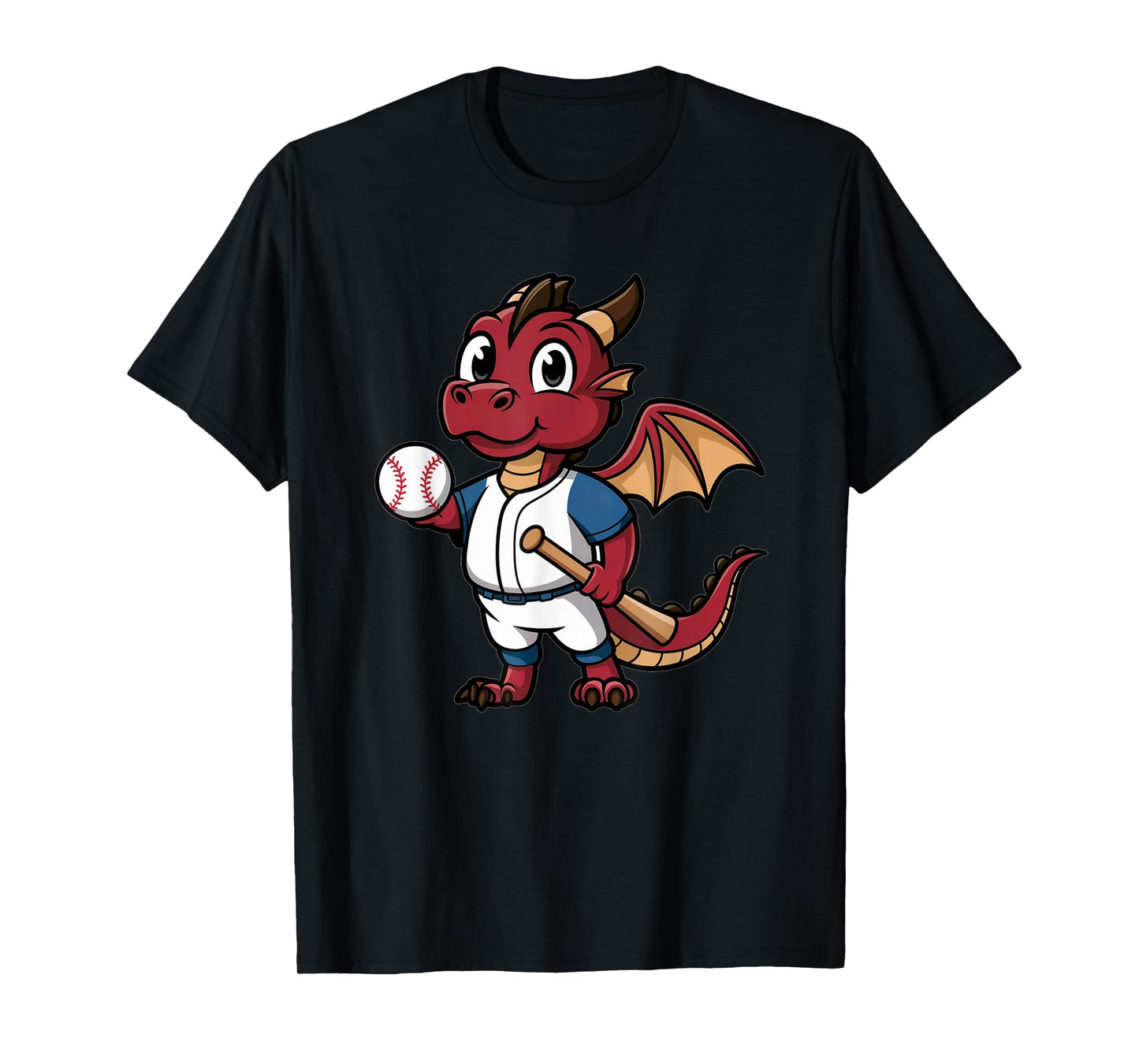 Dragon Baseball Player Fantasy World Design T-Shirt