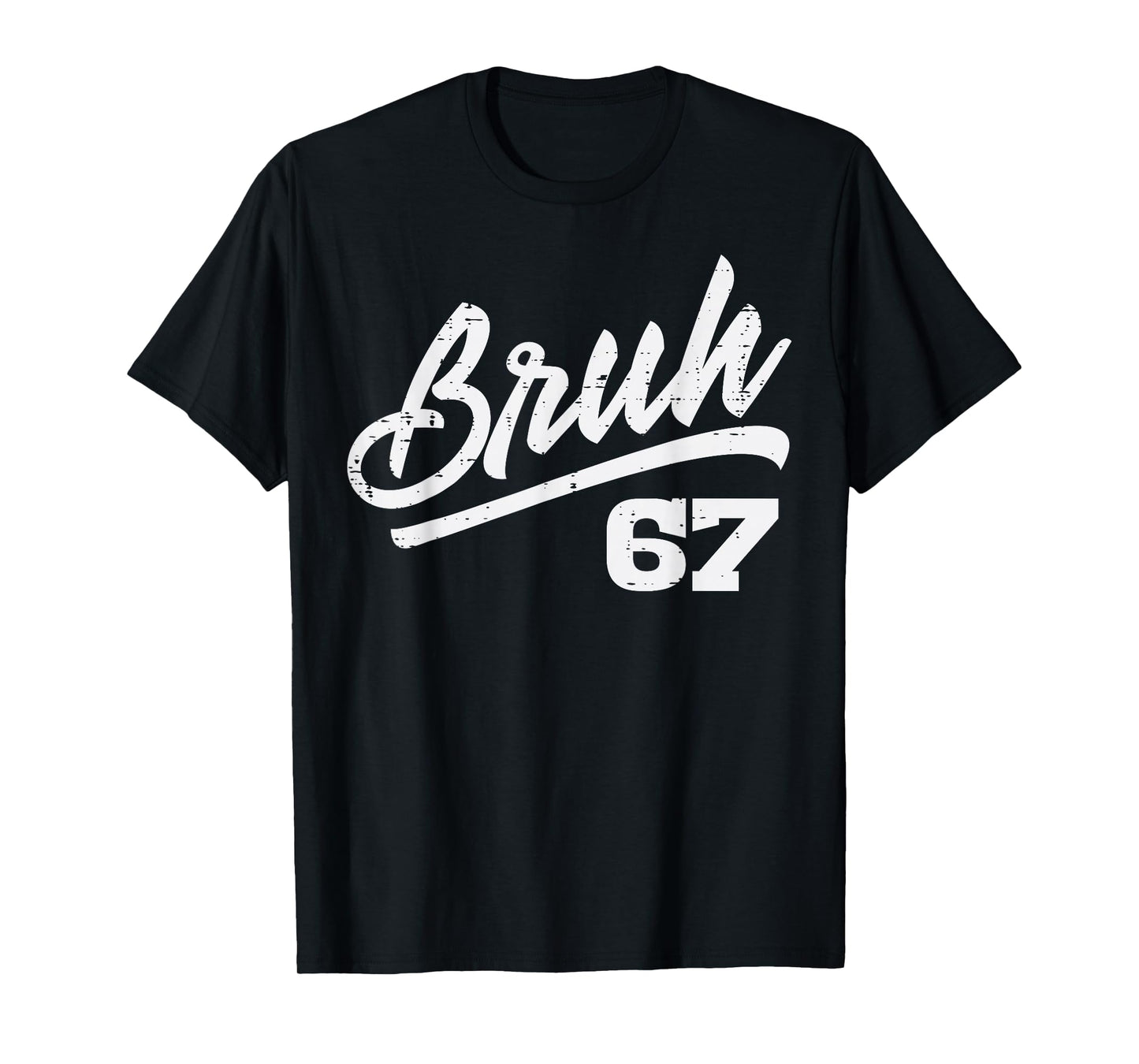 Bruh 67 Meme Funny Number 6 7 Costume Kids Youth Boys Teen T-Shirt
