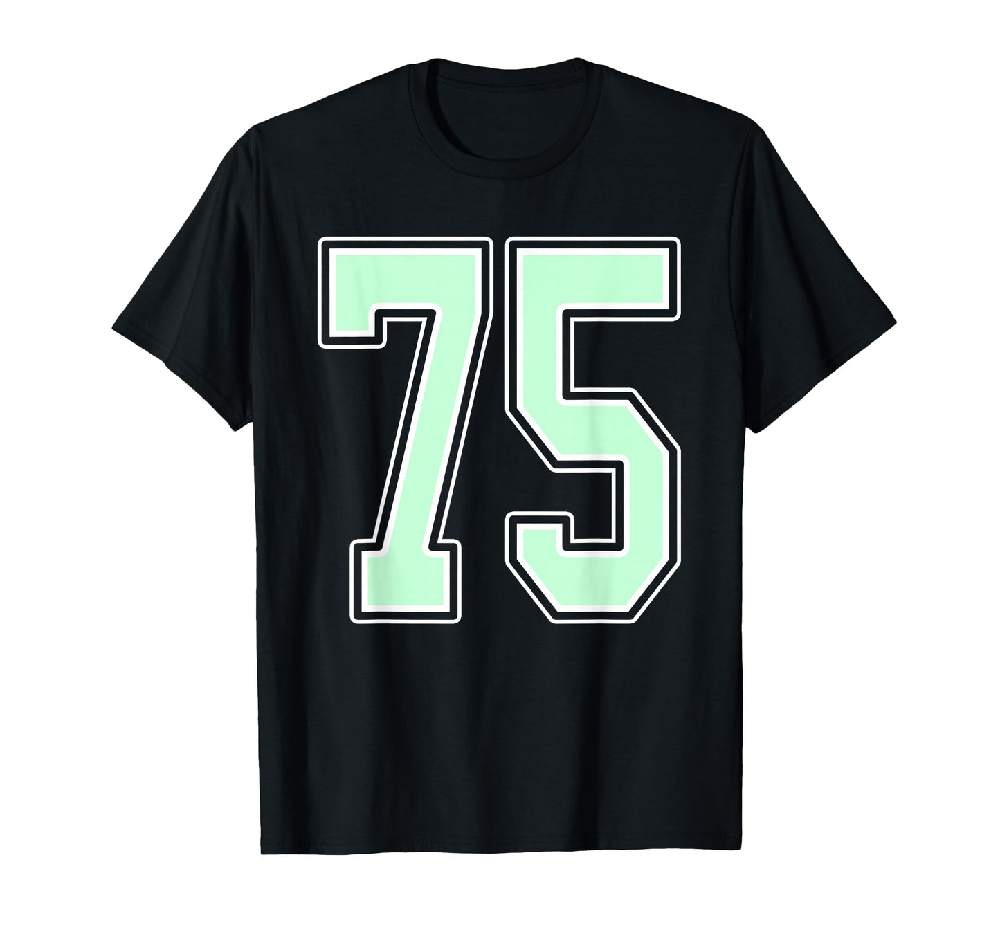 Cute Mint Green Number 75 Jersey Player Uniform #75 Fan T-Shirt