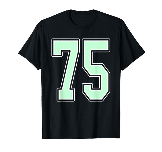 Cute Mint Green Number 75 Jersey Player Uniform #75 Fan T-Shirt