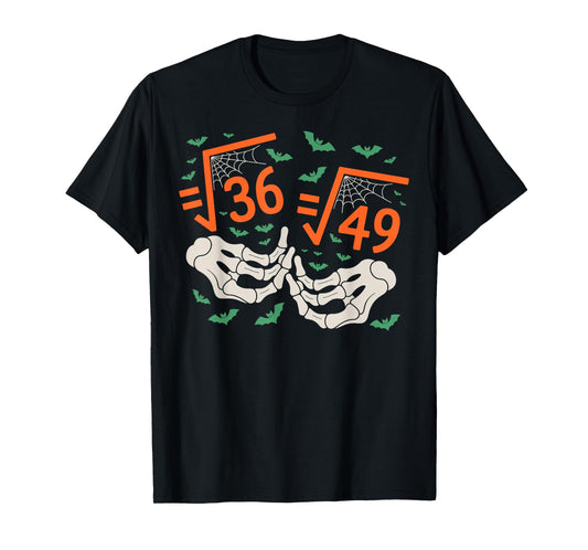 6 7 Halloween Math Square Root 67 Meme Gen Alpha Six Seven T-Shirt