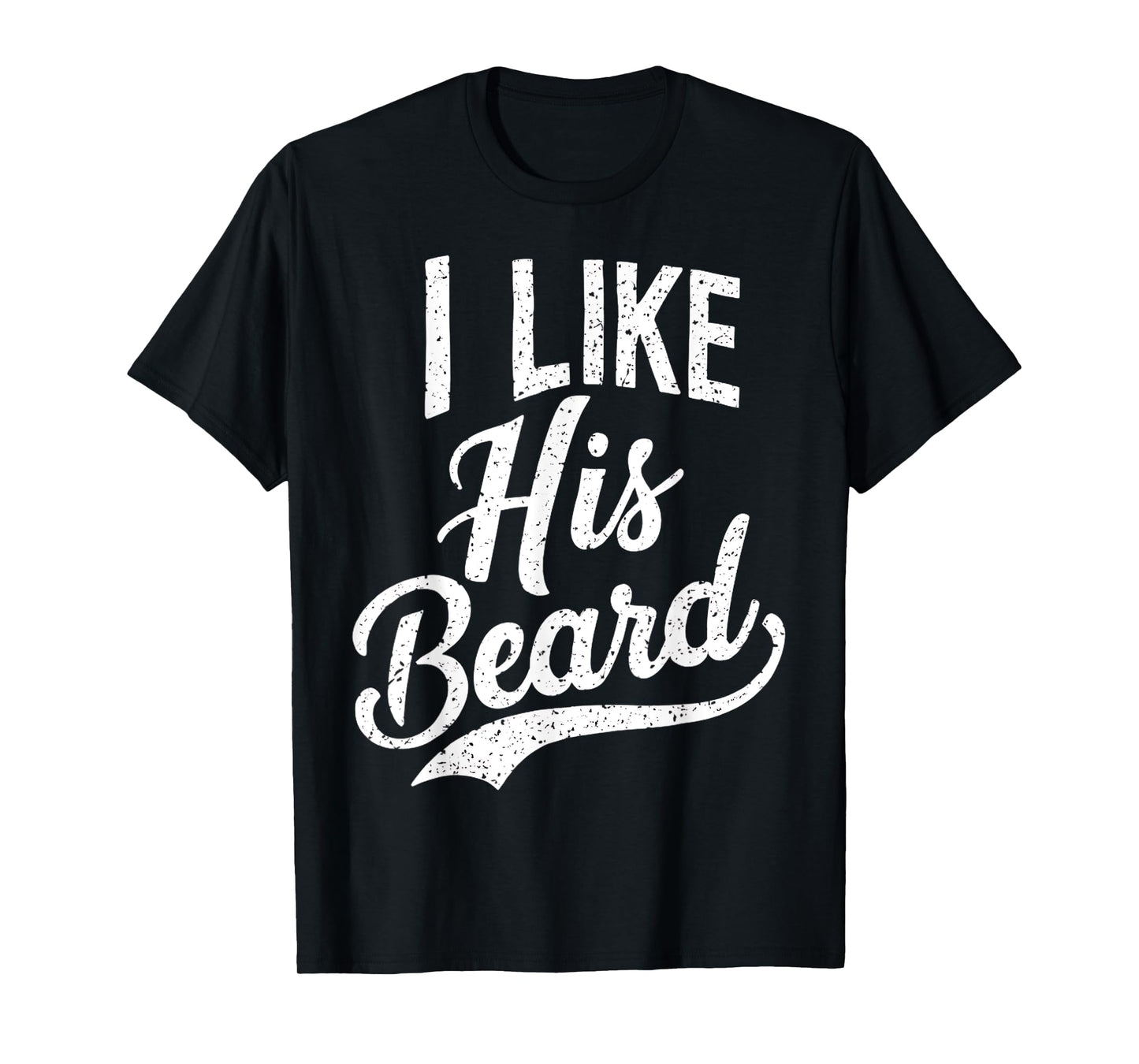 I Like His Beard Matching Couples Vintage Daddy T-Shirt