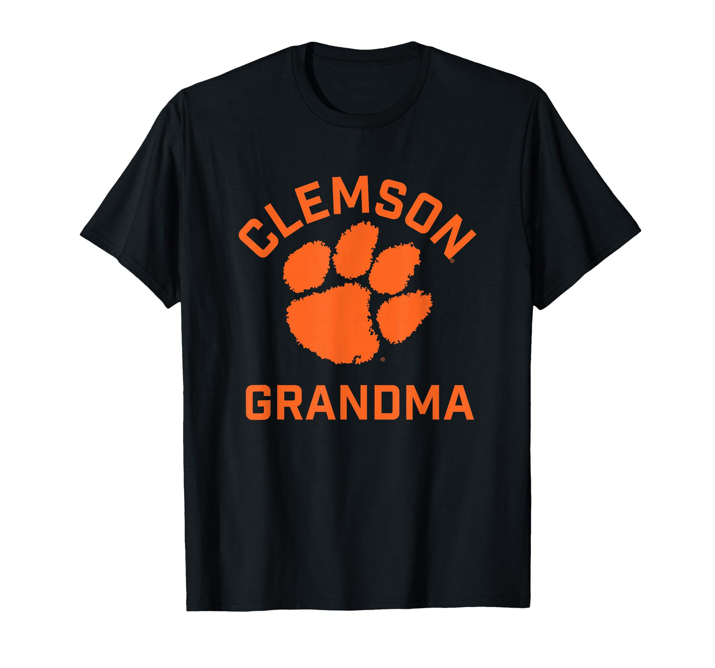 Campus Lab Clemson Tigers Arched Grandma T-Shirt - Purple, X-Small, Unisex, Short Sleeve, Modern, Letter Print, College, All Seasons, Sports, Casual, Clemson University Students, Alumni, Fans, Adults