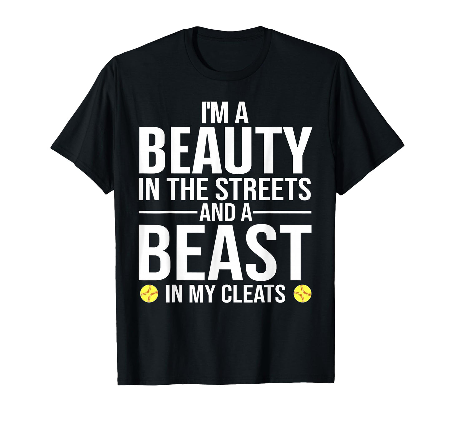 Funny Softball Design For Women Girls Softball Team Player T-Shirt