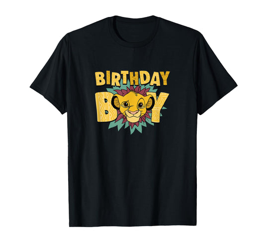 Disney The Lion King Birthday Boy Simba Big Face Chest Logo T-Shirt