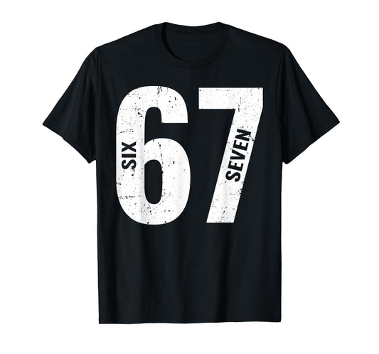 67 Funny Meme Six Seven Retro T-Shirt