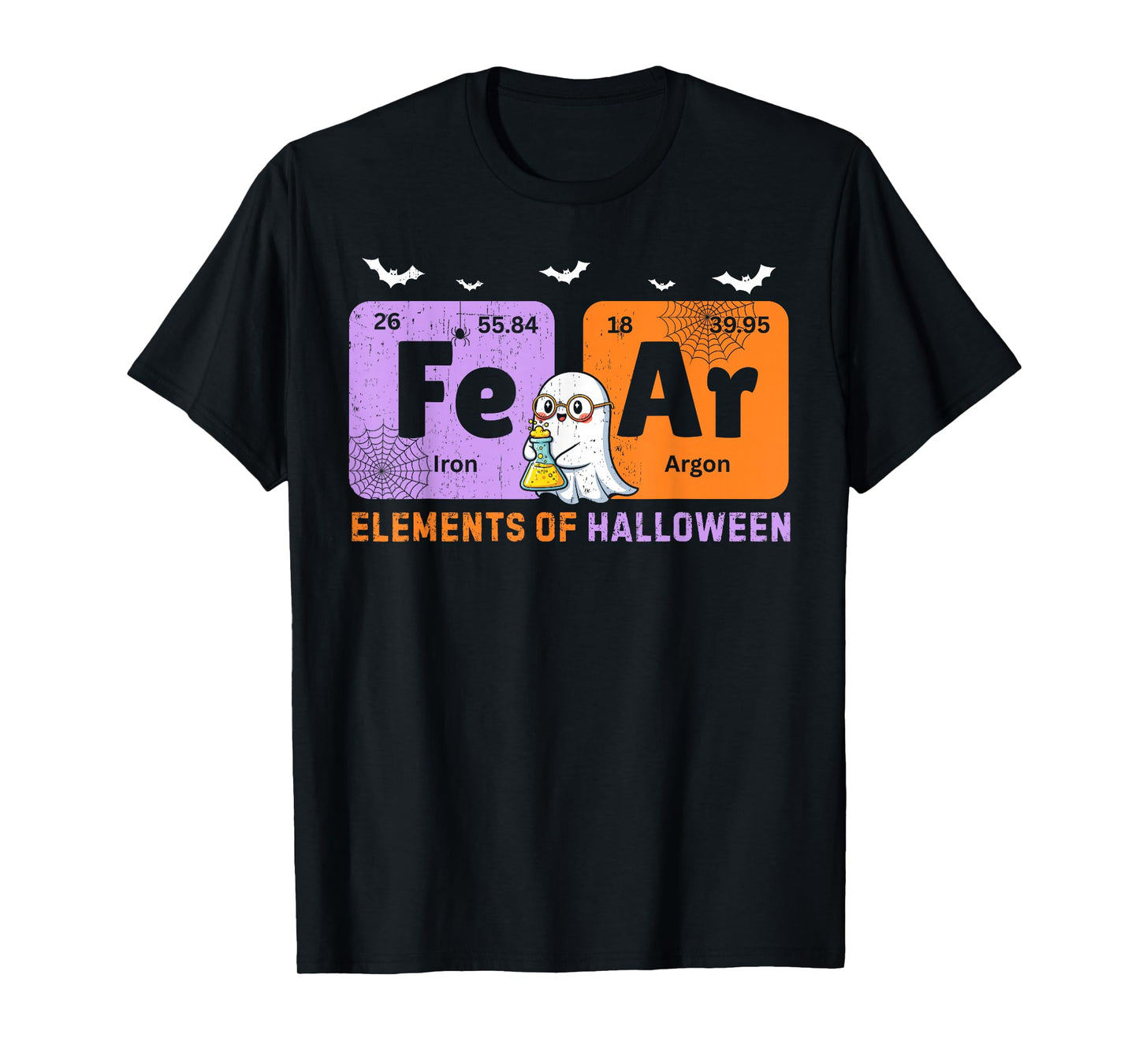 Elements of Halloween Fear Periodically Chemistry Teacher T-Shirt