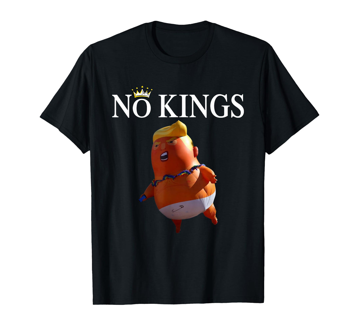 No Kings Patriotic US Flag Funny Not King Joke T-Shirt