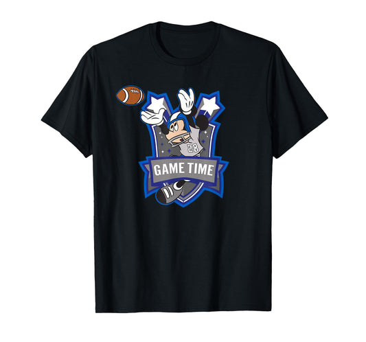 Disney Mickey Mouse #28 Game Time Football Catch Sports T-Shirt