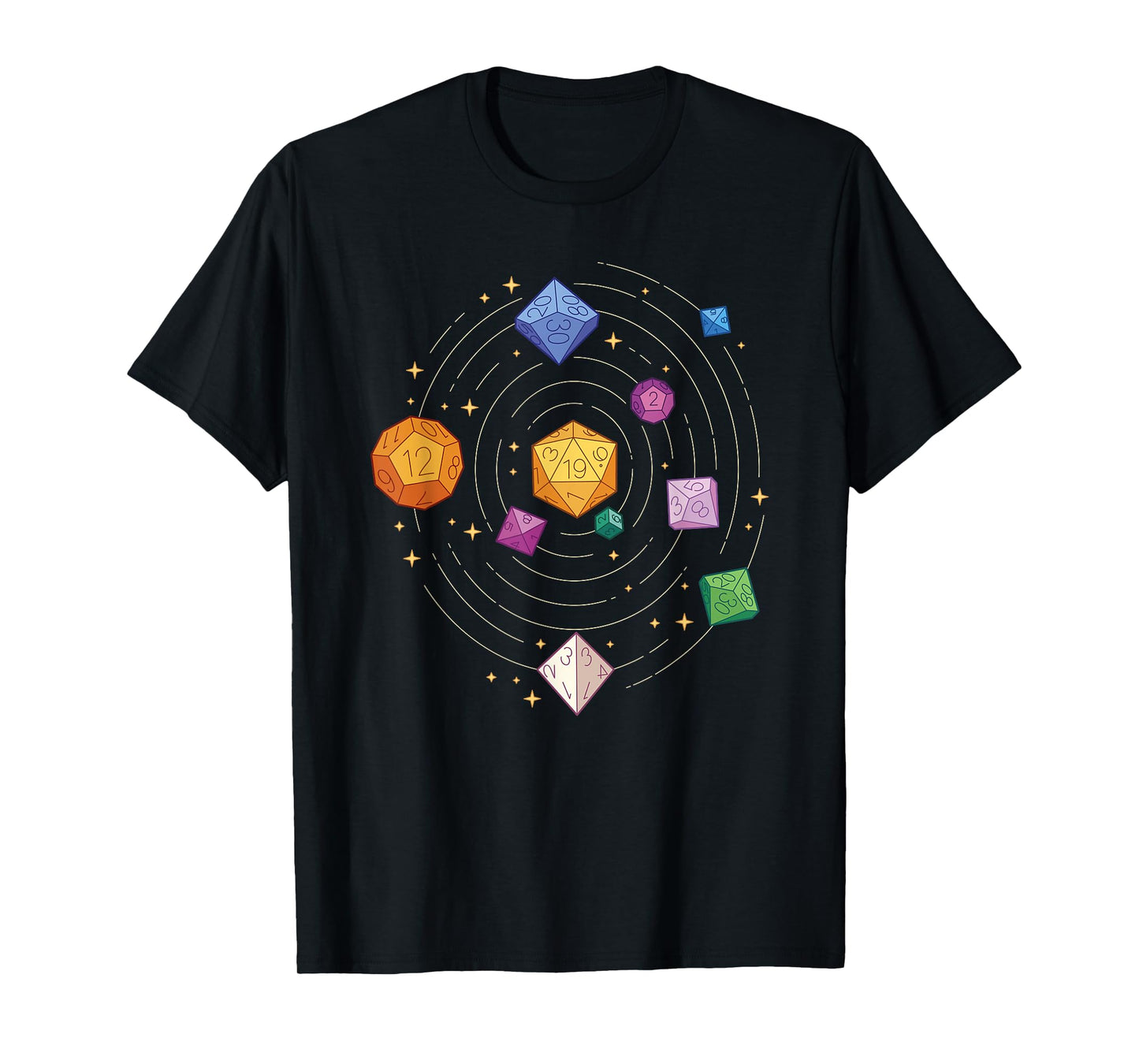 Roleplaying Games, Rotating Dice in Space RPG T-Shirt