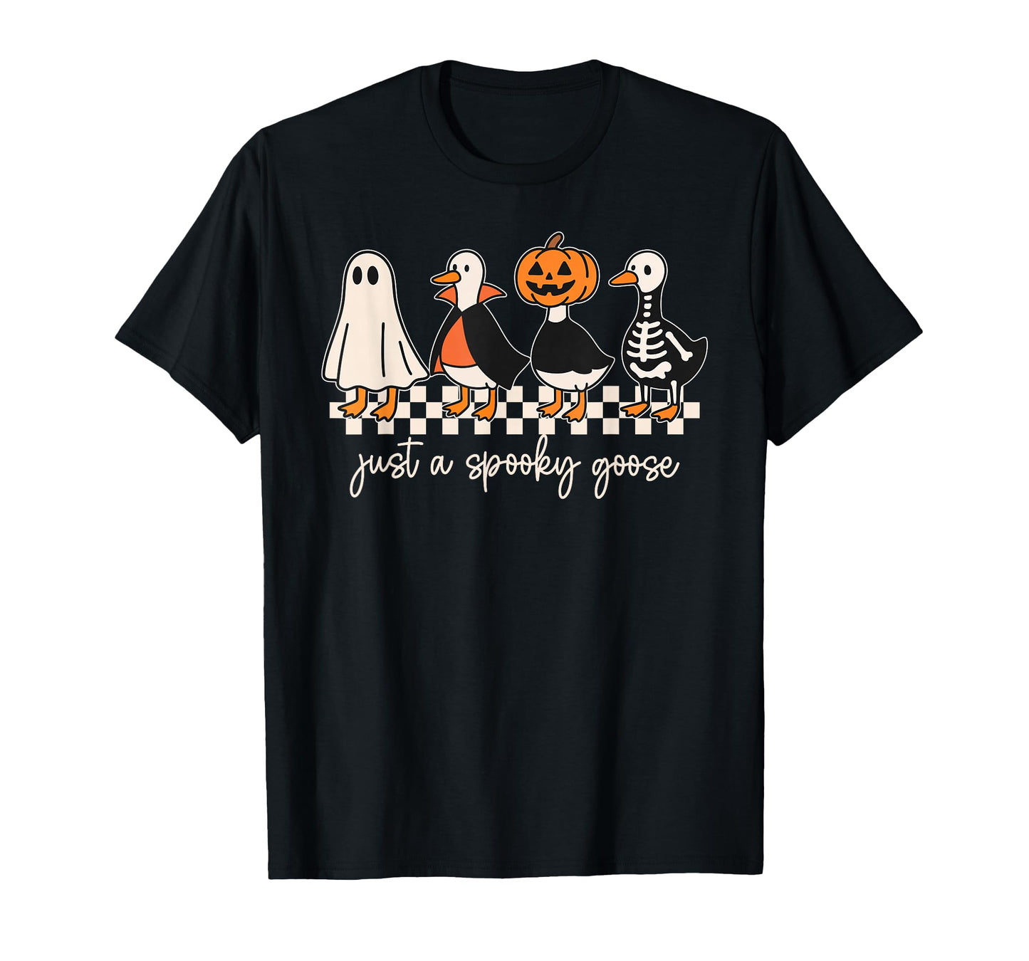 Just A Spooky Goose Halloween Silly Goose Funny Halloween T-Shirt