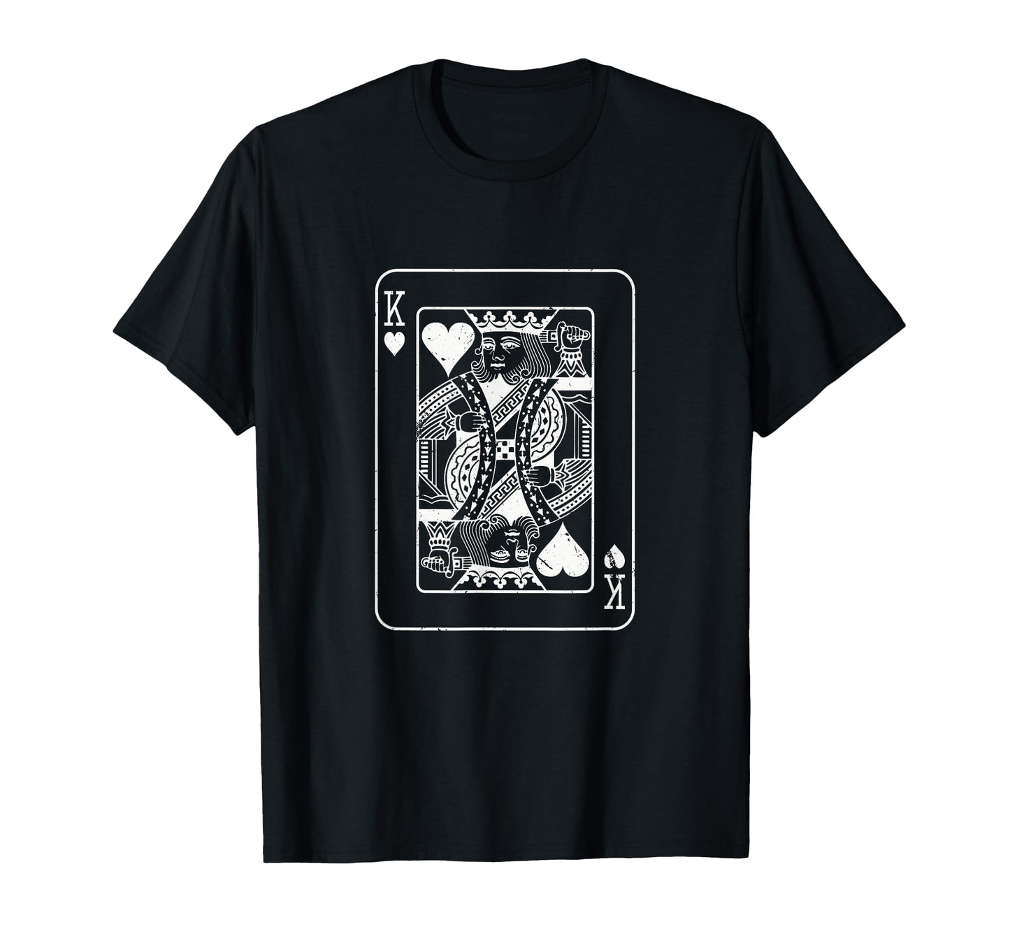 Heart King Playing Card - Poker Skat Double Head Wedding Couple T-Shirt