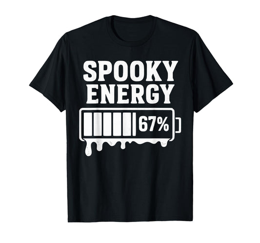 67 Halloween Spooky Energy Brainrot Meme Six Seven Boys Kids T-Shirt