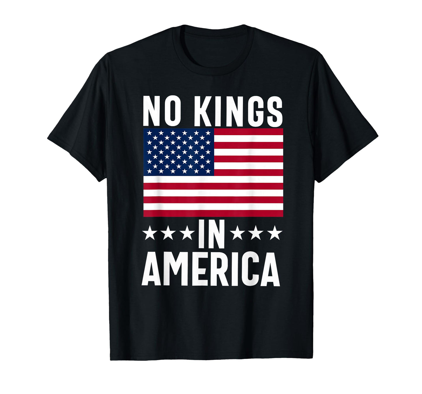 No Kings in America flag Protest Save Democracy T-Shirt