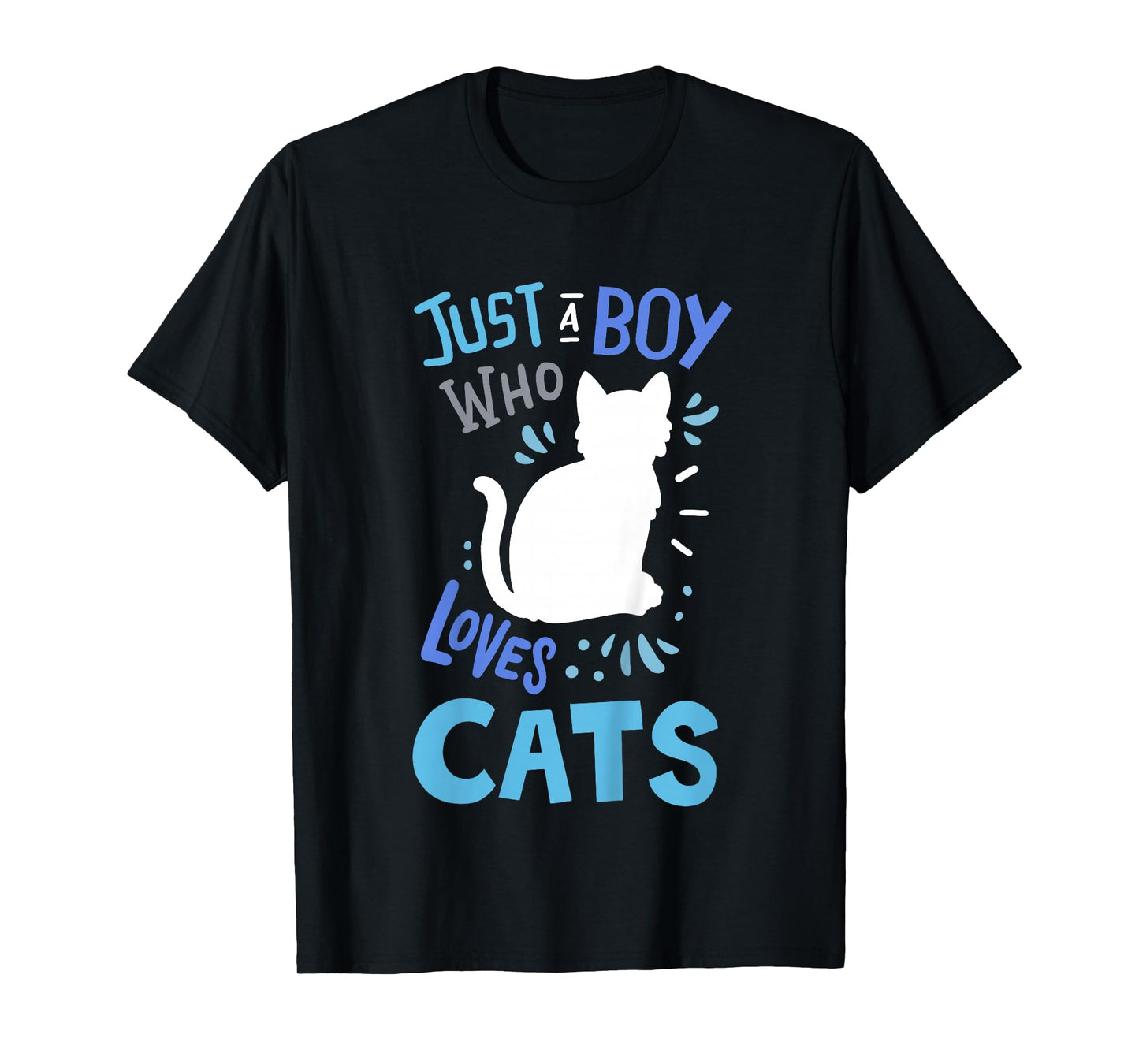 Kids Cat Just A Boy Who Loves Cats for Cat Lovers T-Shirt