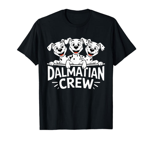 Dalmatian Crew Cute Cartoon for Dog Owners Pet Dalmatian T-Shirt