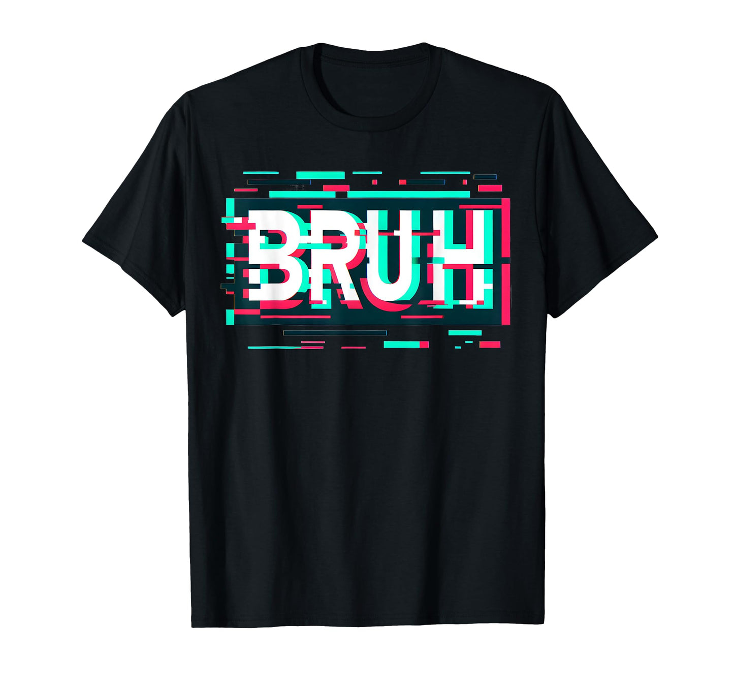 Glitch Aesthetic Gamer Bruh Meme Boys Mens Funny Saying T-Shirt