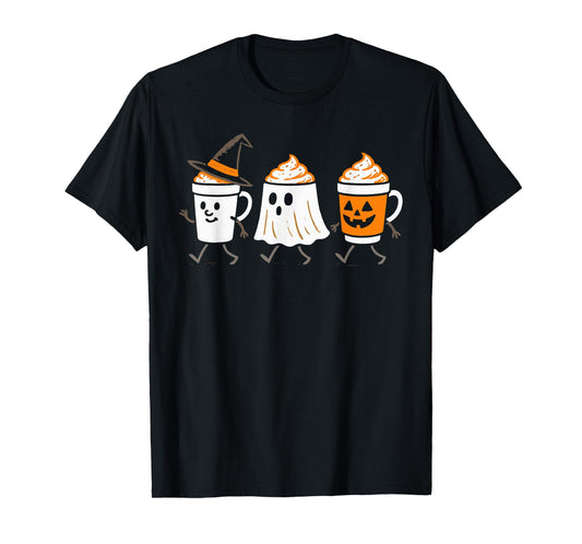 Cute Pumpkin Ghost Witch Men Women Kids Funny Halloween T-Shirt
