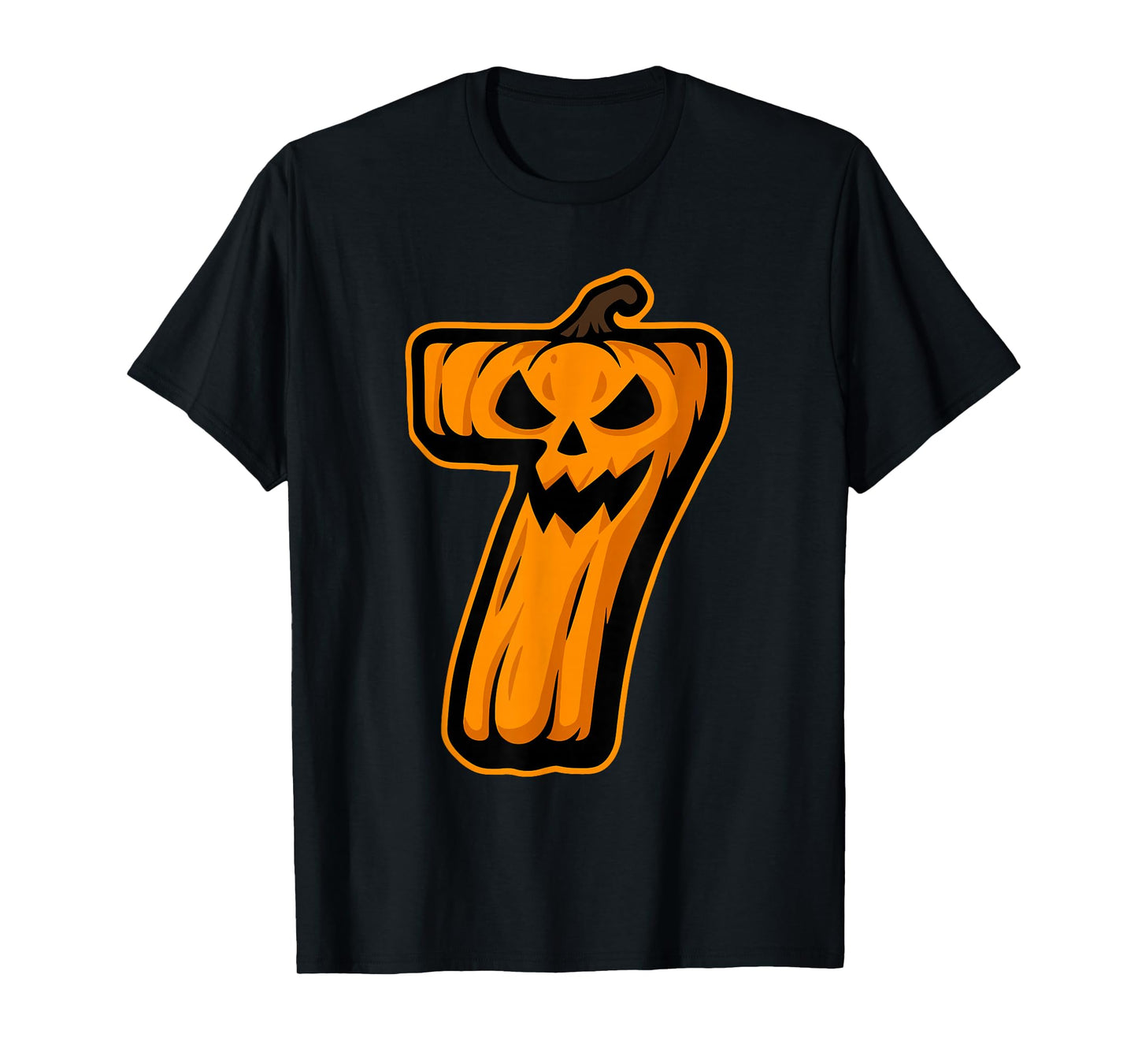 Couple Halloween Costume Duo Costume 6 7 Pumpkin Number 7 T-Shirt