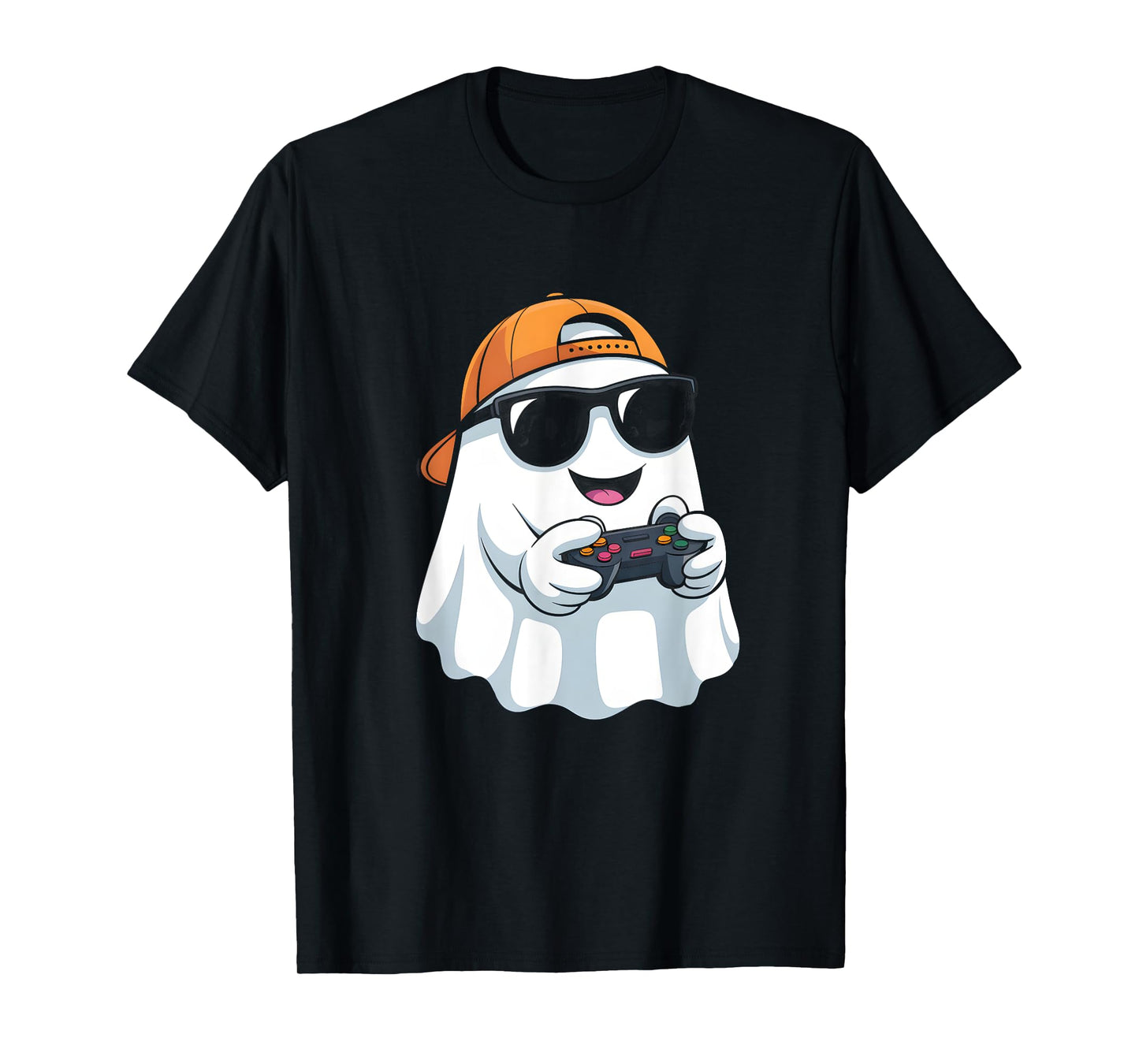 Halloween Boys Kids Ghost Gamer Scary Costume Gaming Men T-Shirt