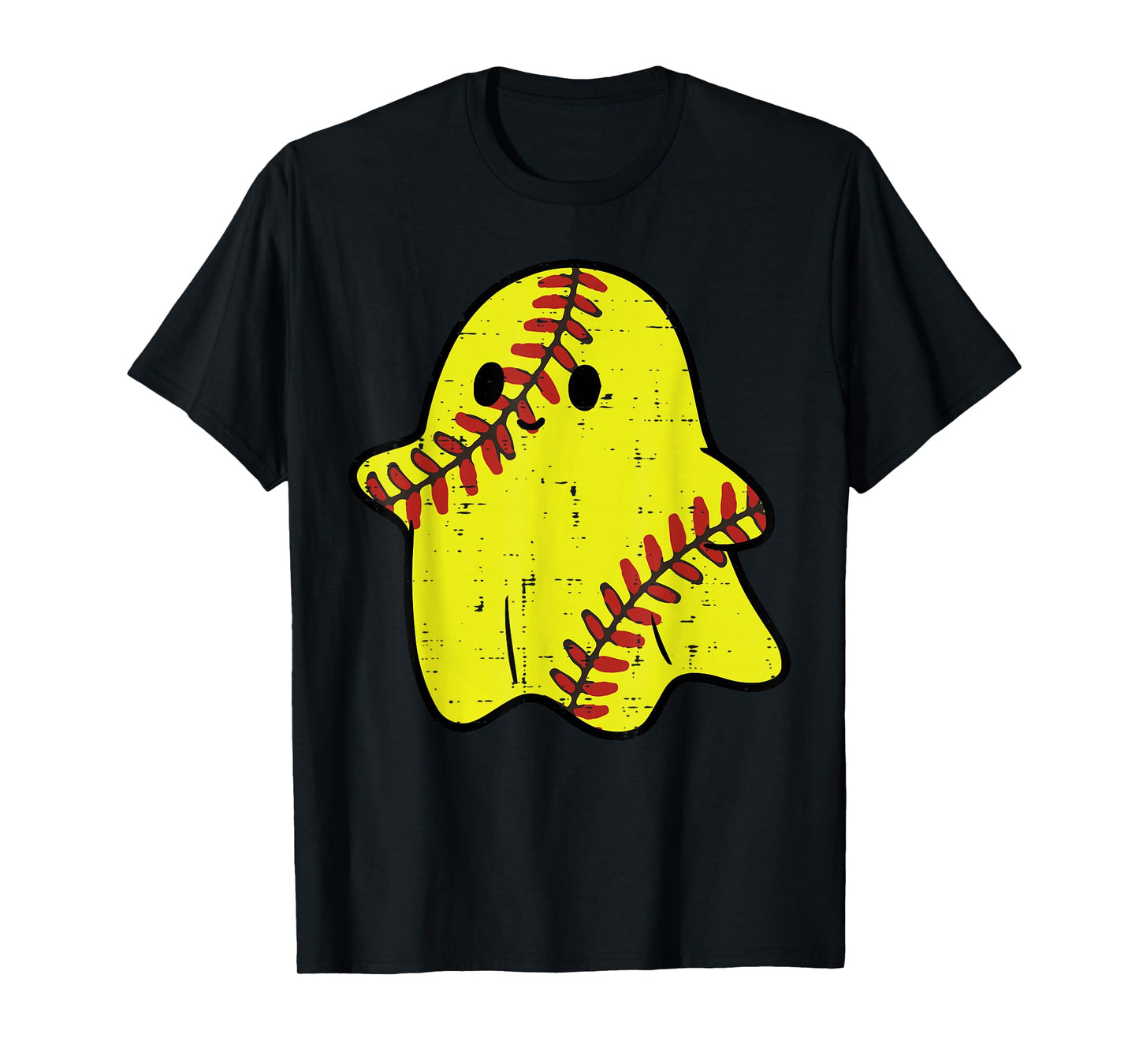 Halloween Ghost Softball Costume Sports Women Girls Kids T-Shirt