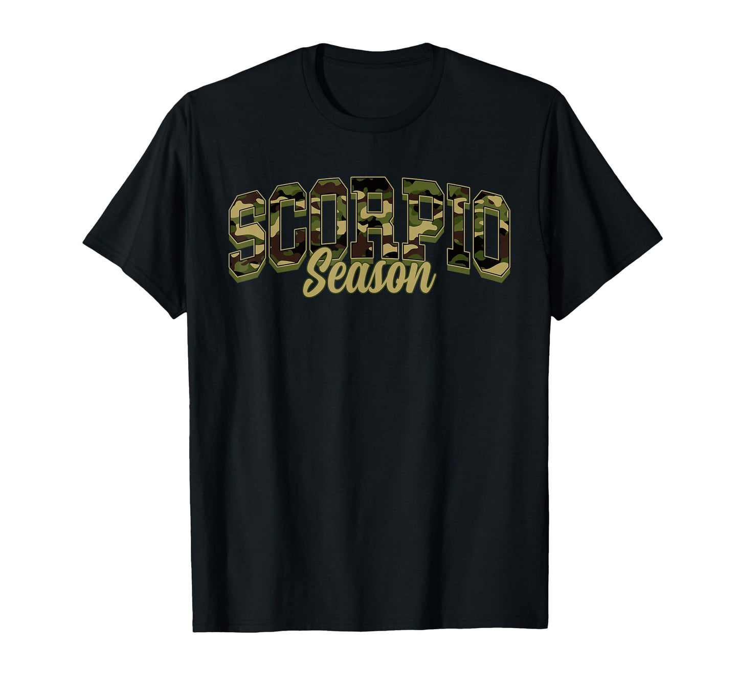 Scorpio Season Camo Camouflage Birthday Zodiac T-Shirt