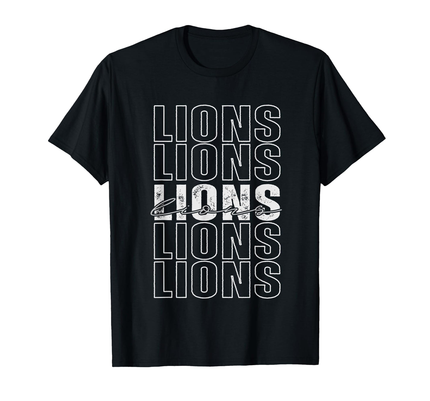 in My Lions Teacher Era Pride Back to School Mascot Groovy T-Shirt