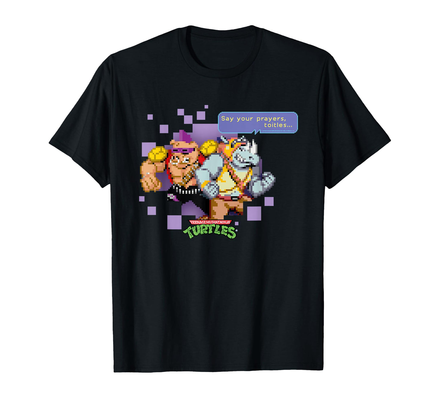 TMNT Retro 16-Bit Video Game Bebop & Rocksteady T-Shirt