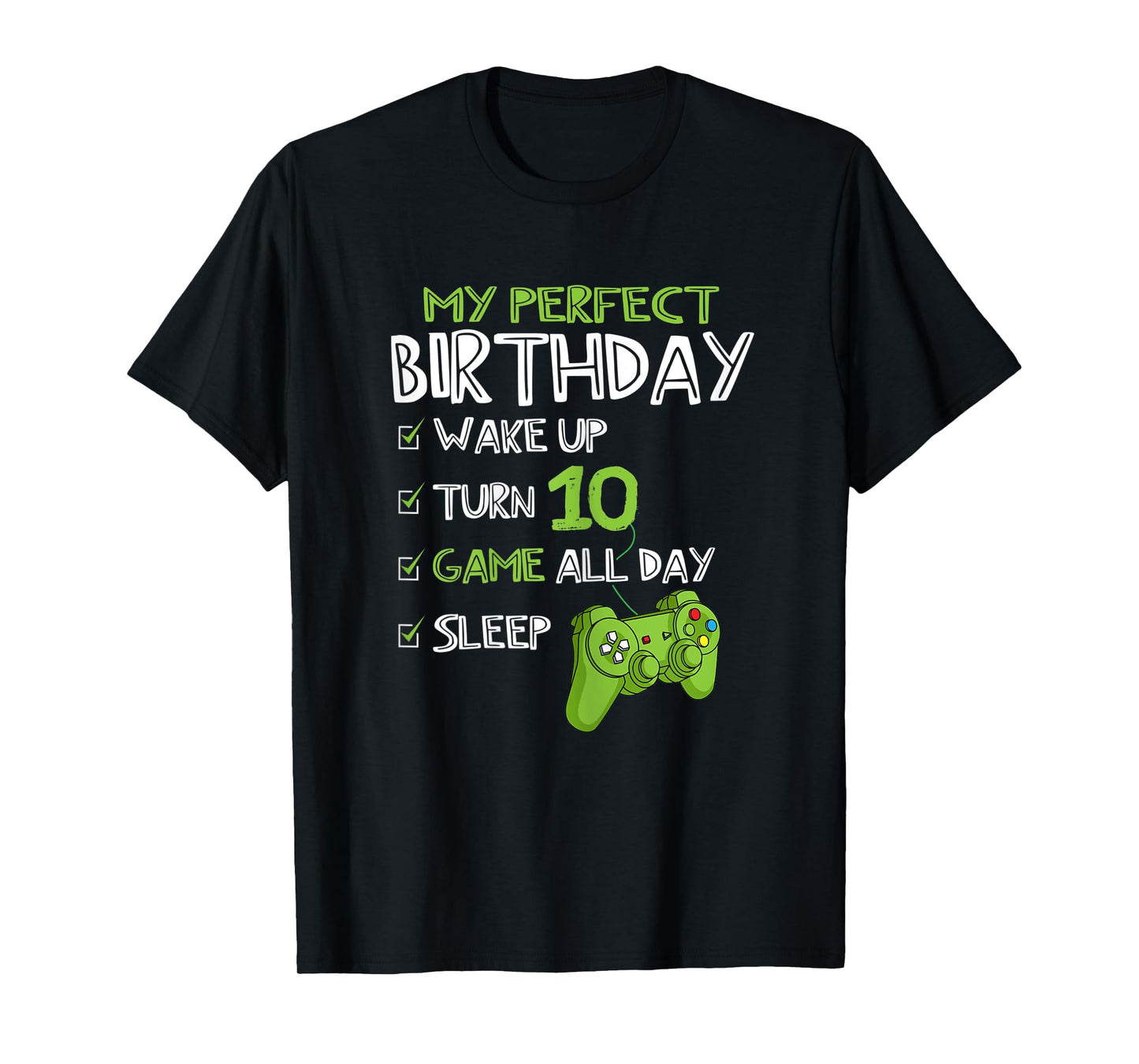 10th Birthday Gaming 10 Years Old Perfect Gamer Gift Boys T-Shirt