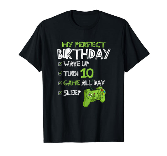 10th Birthday Gaming 10 Years Old Perfect Gamer Gift Boys T-Shirt