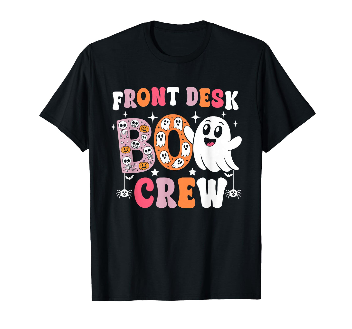 Front Desk Boo Crew Funny Ghost Boo Halloween Receptionist T-Shirt