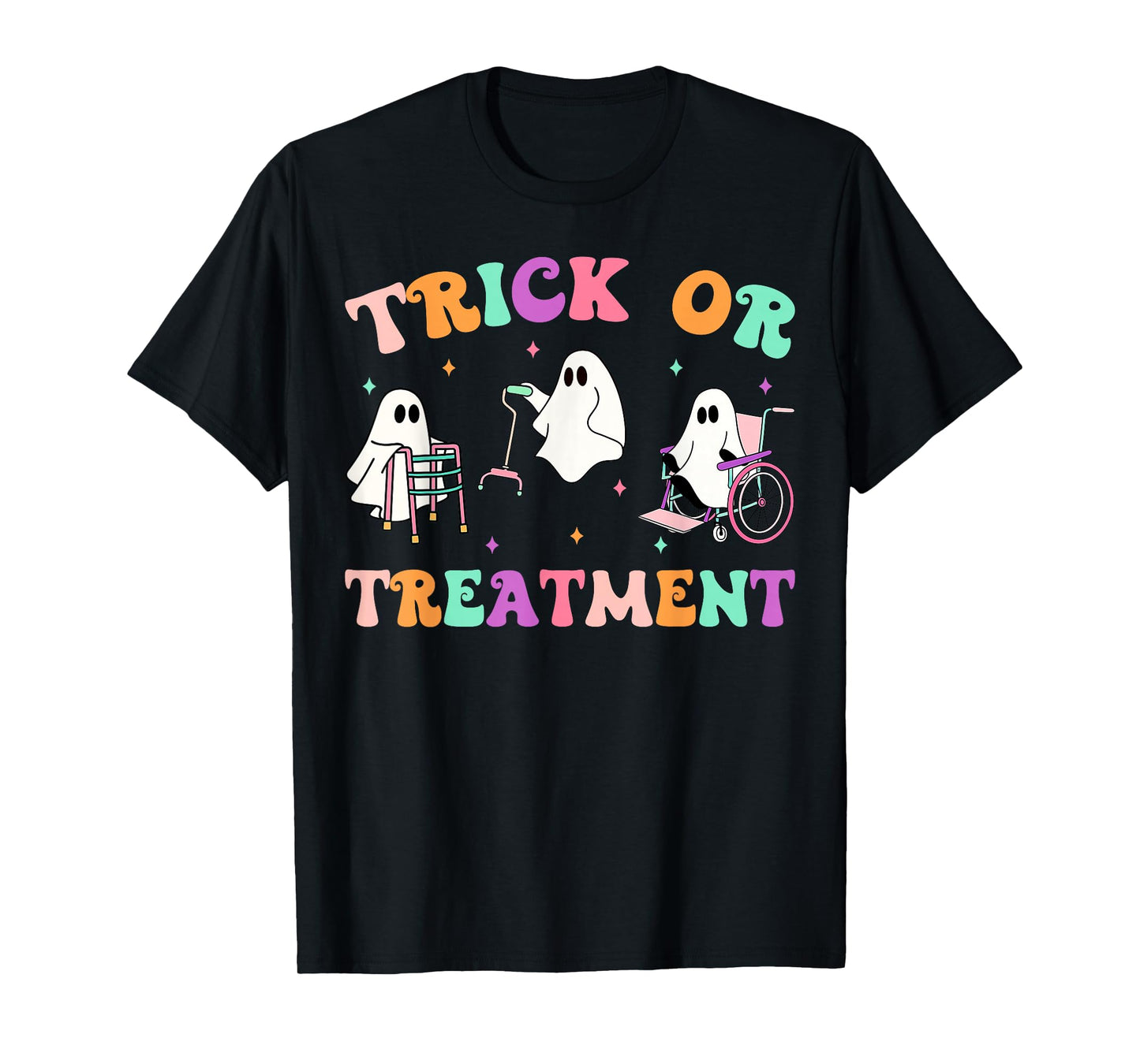 Trick Or Treatment PT Physical Therapy Ghost Halloween T-Shirt
