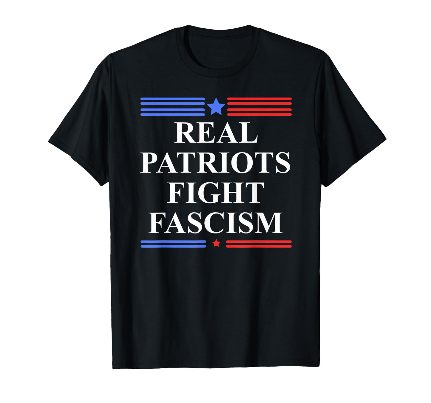 Real Patriots Fight Fascism Resist No Kings Defend Democracy T-Shirt