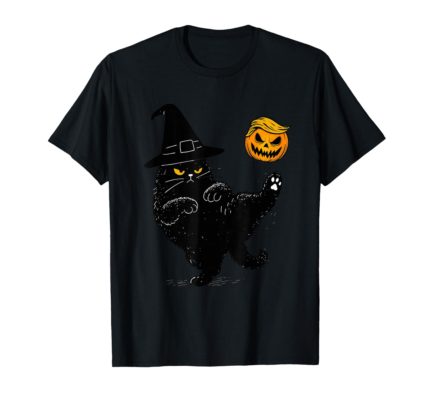 No Kings Halloween Cat T-Shirt