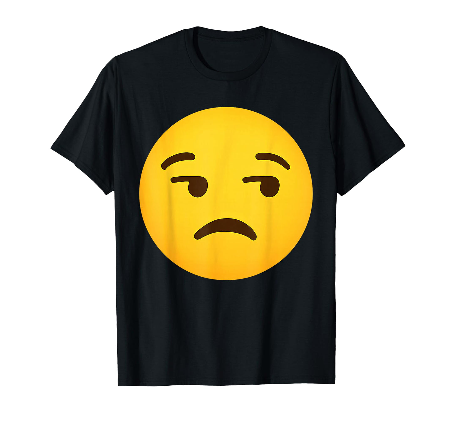 Funny Emoticon Unamused Face Dissatisfied Side-Eye Meh T-Shirt