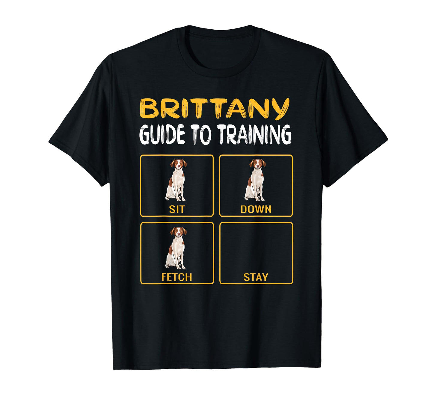 Funny Brittany Guide To Training Dog Trainer Obedience T-Shirt for Men Women