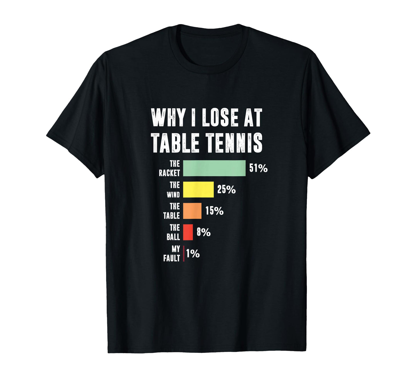 Why I Lose At Table Tennis, Funny Table Tennis Player T-Shirt