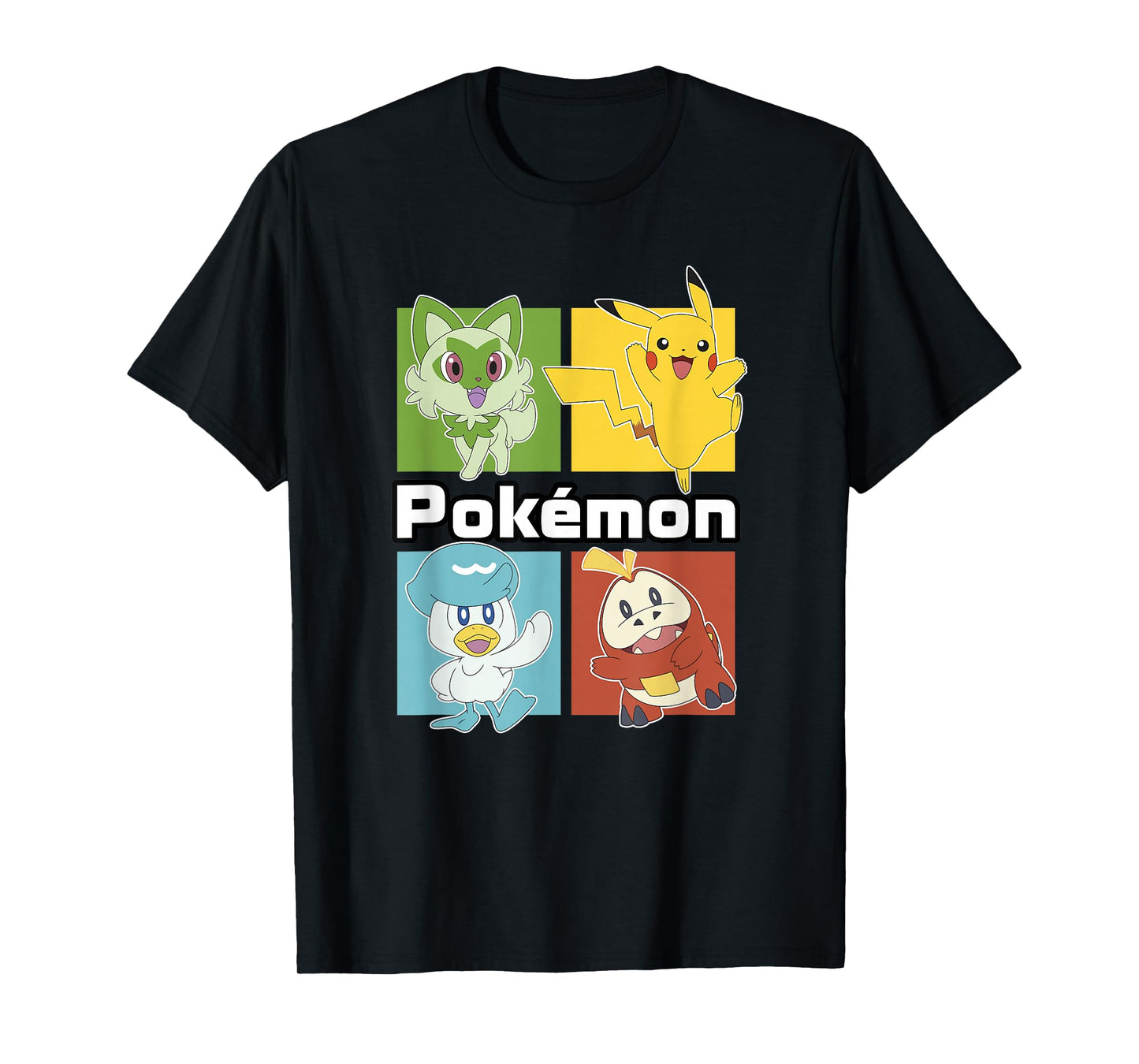 Pokémon Group Shot Starters Boxed Up Portrait T-Shirt