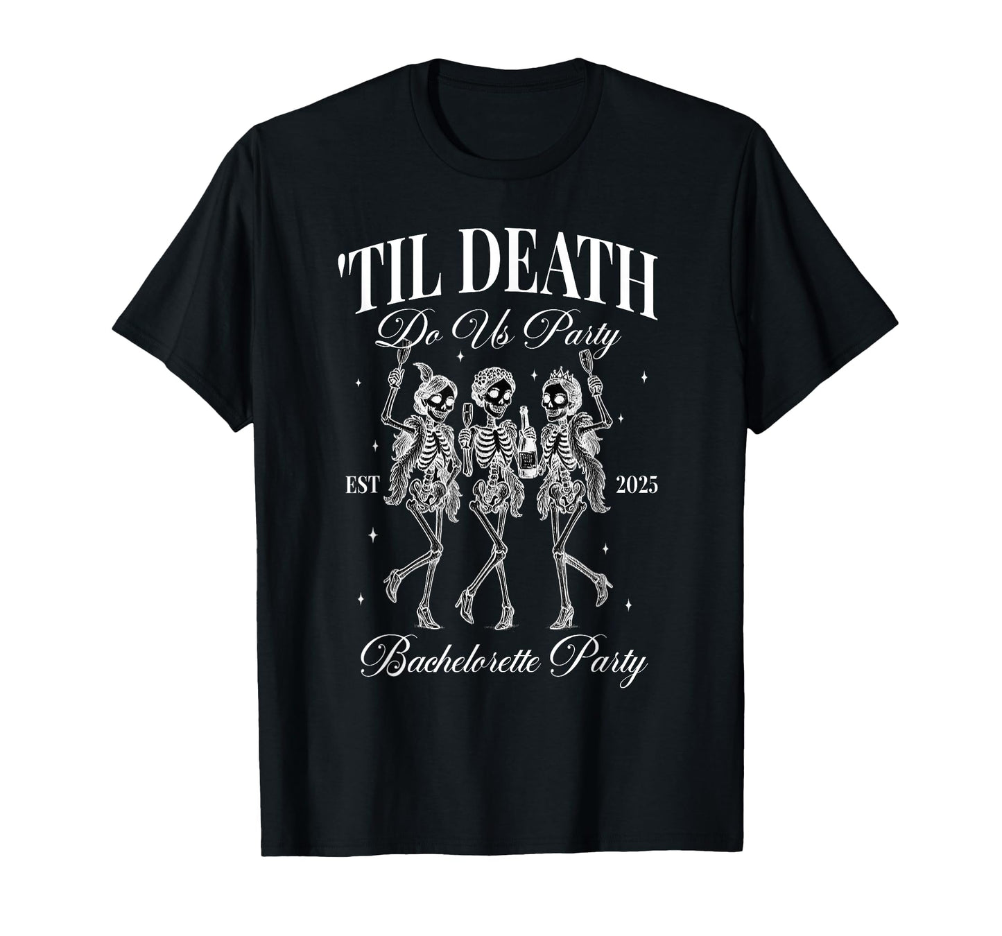Til Death Do Us Party Retro Halloween Bachelorette Matching T-Shirt
